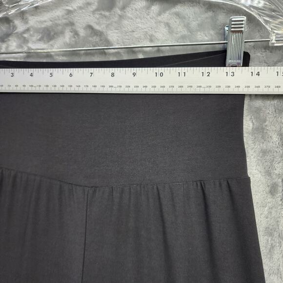 J Mode USA Pants Womens XL Black Pull On Wide Leg Flare Fold Over Waist Stretch - Picture 8 of 12